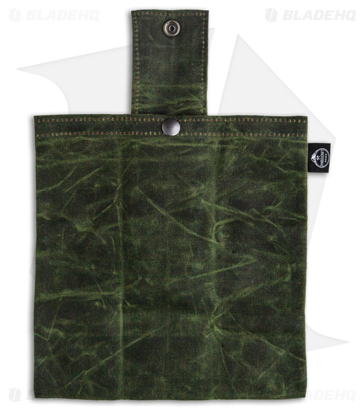 PNW Bushcraft Rugged Waxed Foraging Pouch Hip Bag - OD Green Canvas