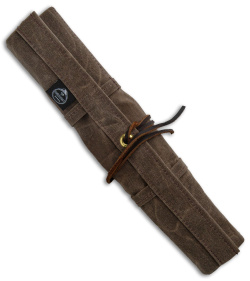 PNW Bushcraft Maple Pocket Knife Roll Waxed Canvas - Brown