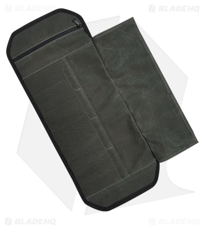 Roaring Fire Pioneer Mini Tool Roll Moss Green Waxed Canvas