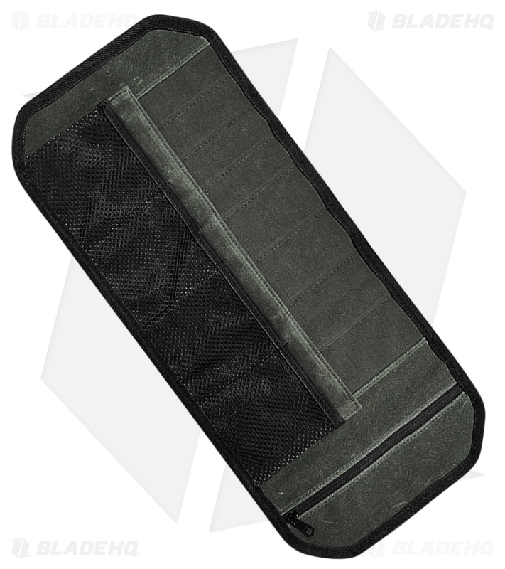 Roaring Fire Pioneer Mini Tool Roll Moss Green Waxed Canvas