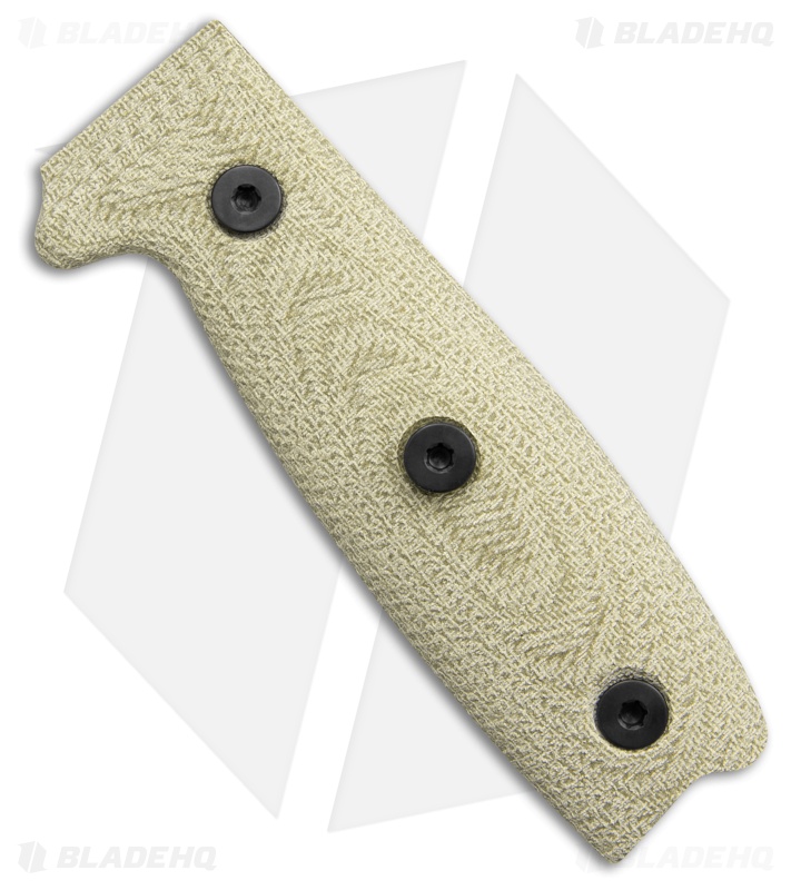 ESEE 4 Handle Scales Green Canvas Micarta