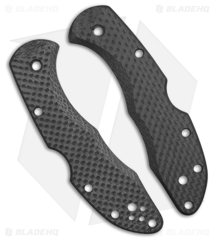 Flytanium Carbon Fiber Scales for Spyderco Delica - Basket Weave