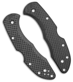 Flytanium Carbon Fiber Scales for Spyderco Delica - Basket Weave
