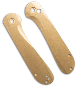 Flytanium Contoured Brass Scales for CIVIVI Button Lock Elementum Knife