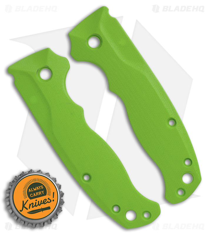 Flytanium Custom Bandwidth Lime Green G-10 Scales for Demko AD 20.5 Knife 