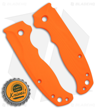 Flytanium Custom Bandwidth Orange G-10 Scales for Demko AD 20.5 Knife 