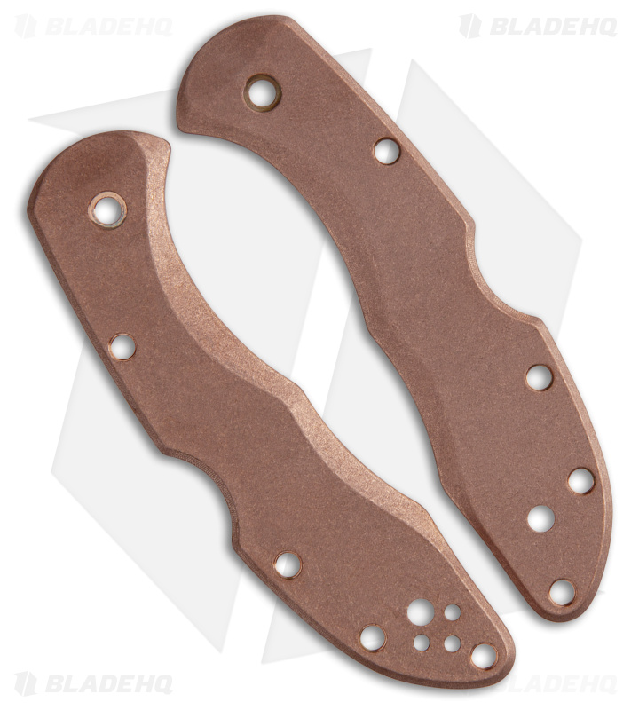 Flytanium Custom Copper Scales for Spyderco Delica - Stonewash