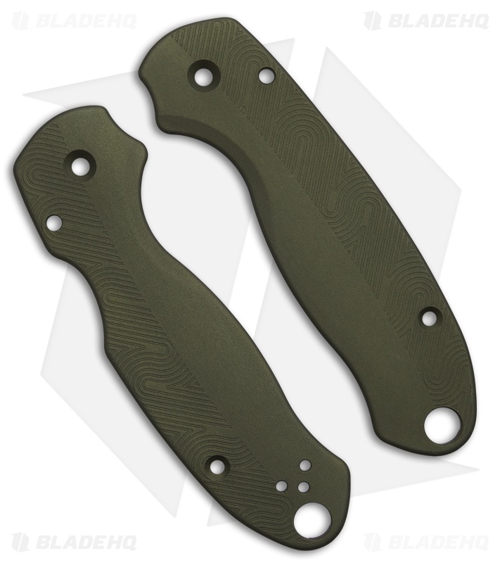 Flytanium Custom Loop Scales for Spyderco Para 3 - Olive Drab
