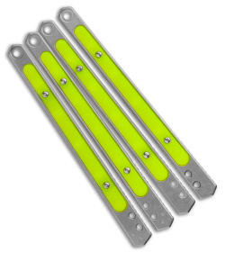 Flytanium Custom Titanium Scales Dayglow Inlay for Kershaw Lucha Balisong - SW 