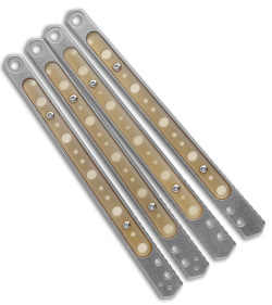 Flytanium Custom Titanium Scales Ultem Inlay for Kershaw Lucha Balisong - SW 