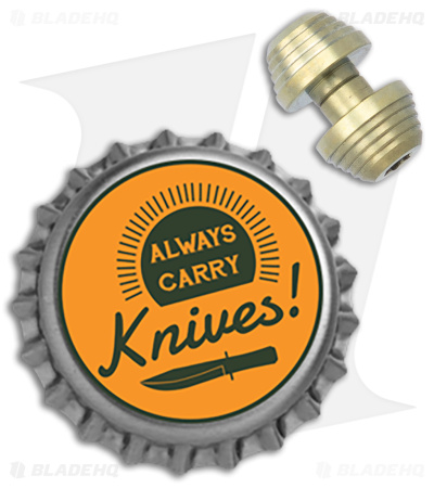Flytanium Custom Brass Thumb Stud for Demko AD20.5 Knife (Stonewash) 
