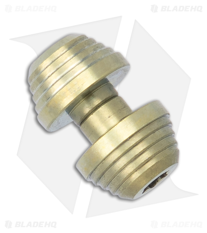 Flytanium Custom Brass Thumb Stud for Demko AD20.5 Knife (Stonewash)