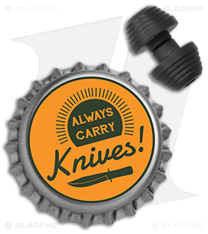 Flytanium Custom Titanium Thumb Stud for Demko AD20.5 Knife (Black DLC) 