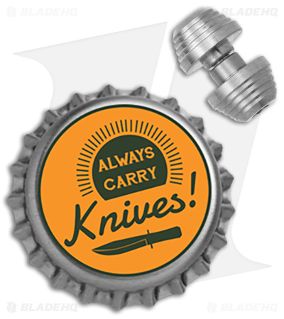 Flytanium Custom Titanium Thumb Stud for Demko AD20.5 Knife (Stonewash) 