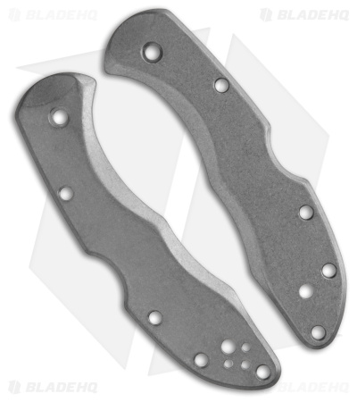Flytanium Custom Titanium Scales for Spyderco Delica - Stonewash