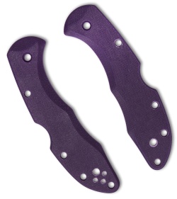 Flytanium G-10 Scales for Spyderco Delica - Deep Purple