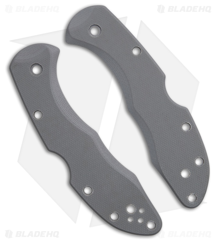 Flytanium G-10 Scales for Spyderco Delica - Gray Stealth