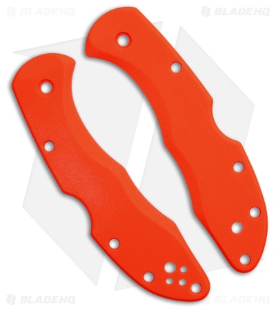 Flytanium G-10 Scales for Spyderco Delica - Molten Orange