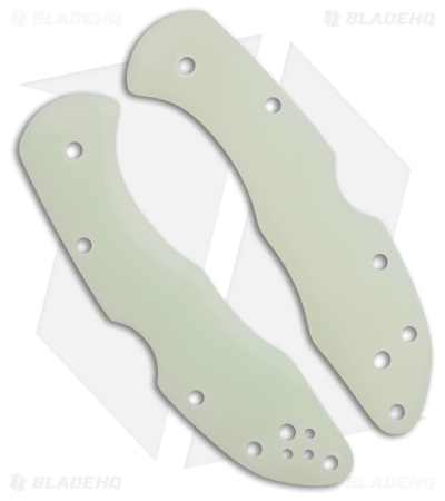 Flytanium G-10 Scales for Spyderco Delica - Natural Jade