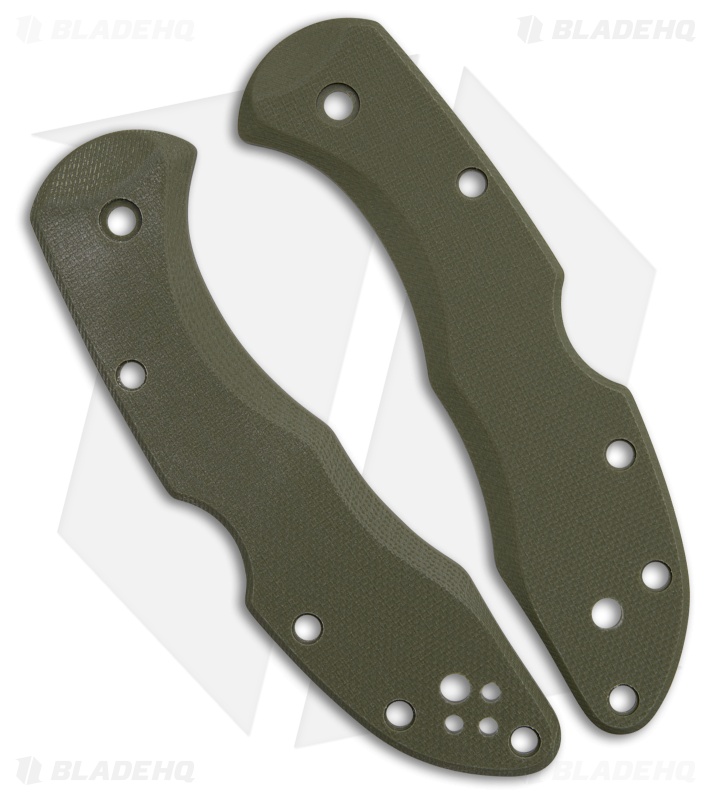 Flytanium G-10 Scales for Spyderco Delica - OD Green