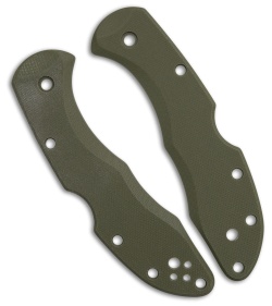 Flytanium G-10 Scales for Spyderco Delica - OD Green