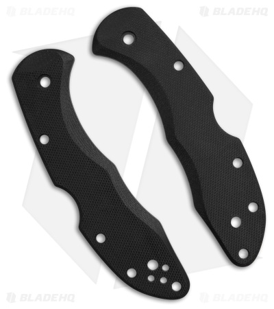 Flytanium G-10 Scales for Spyderco Delica - Pitch Black