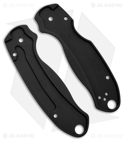 Flytanium Lotus Black G-10 Scales for Spyderco Paramilitary 3 Knife