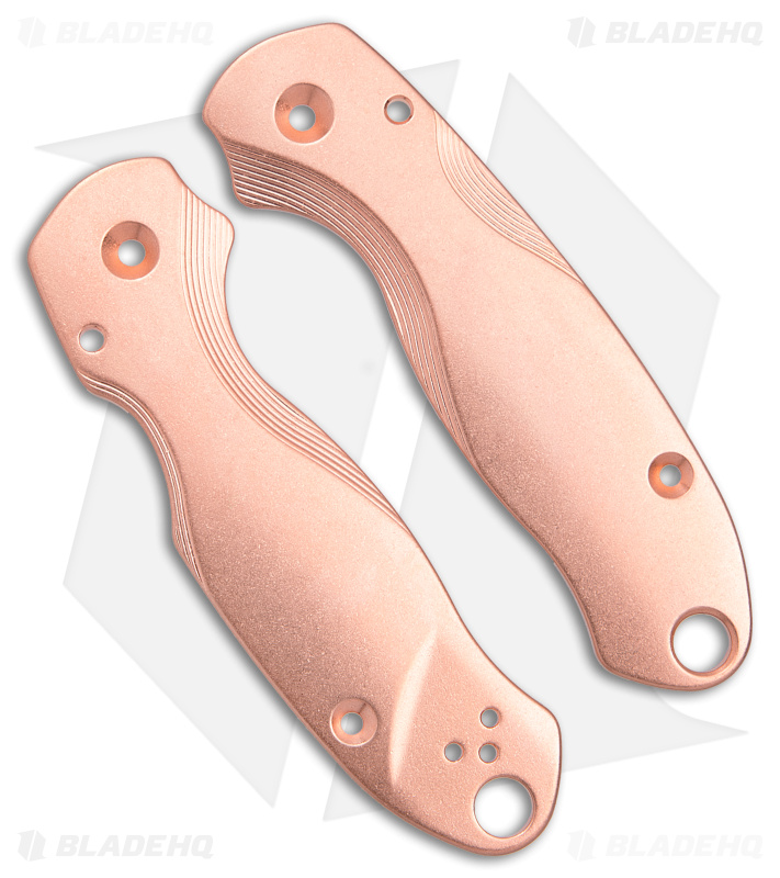 Flytanium Lotus Copper Scales for Spyderco Para 3 Knife - Blade HQ