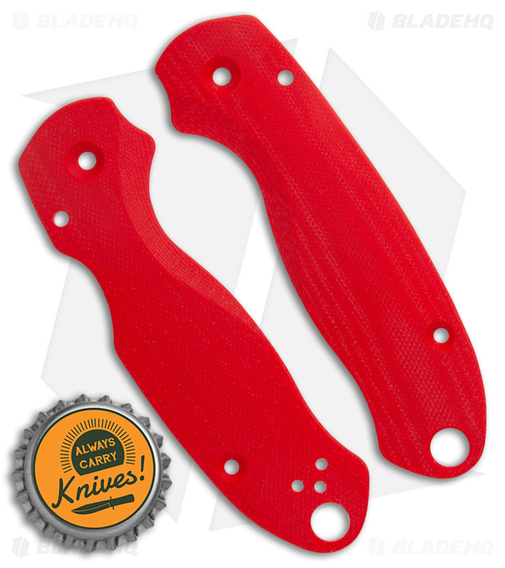 Flytanium Lotus Scales for Spyderco Para 3 Knife - Red G-10