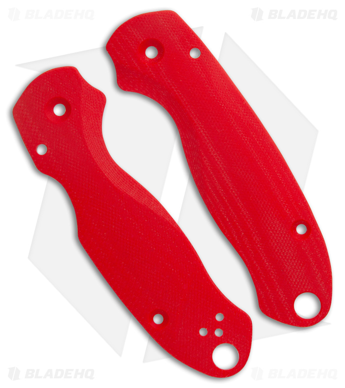 Flytanium Lotus Scales for Spyderco Para 3 Knife - Red G-10