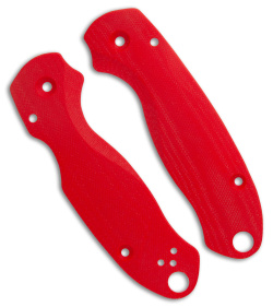 Flytanium Lotus Scales for Spyderco Para 3 Knife - Red G-10