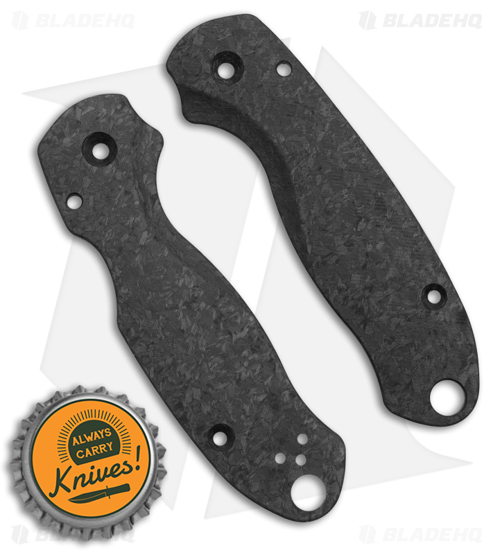 Flytanium Lotus Shred Carbon Fiber Scales Spyderco Para 3 - Blade HQ