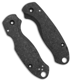 Flytanium Lotus Shred Carbon Fiber Scales for Spyderco Paramilitary 3 Knife