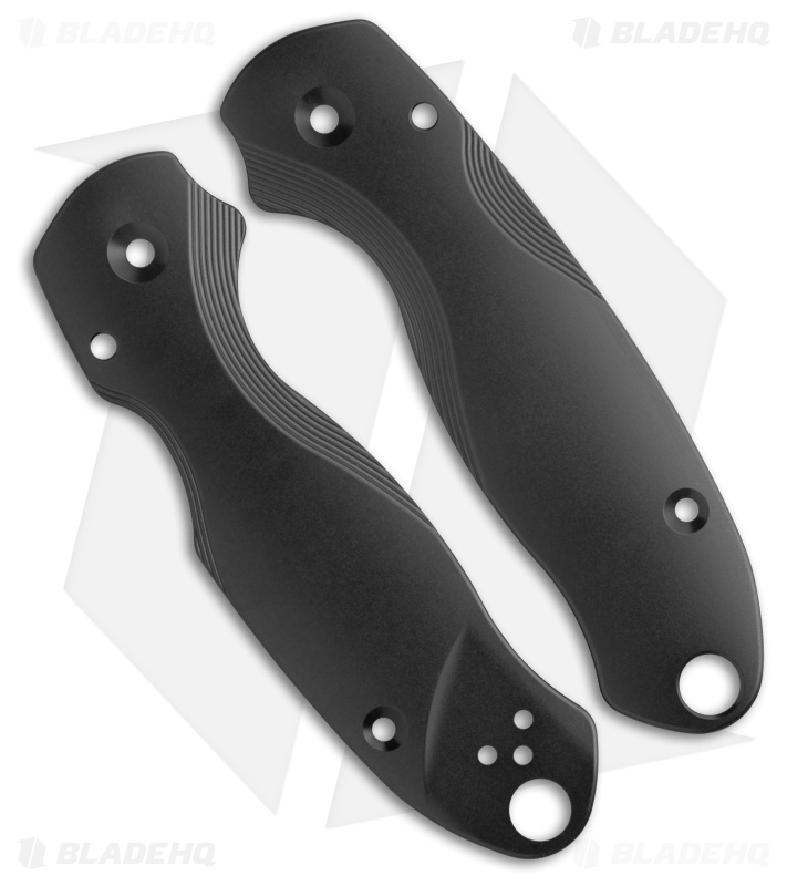 Flytanium Lotus Titanium Scales for Spyderco Para 3 Knife - DLC Coated 