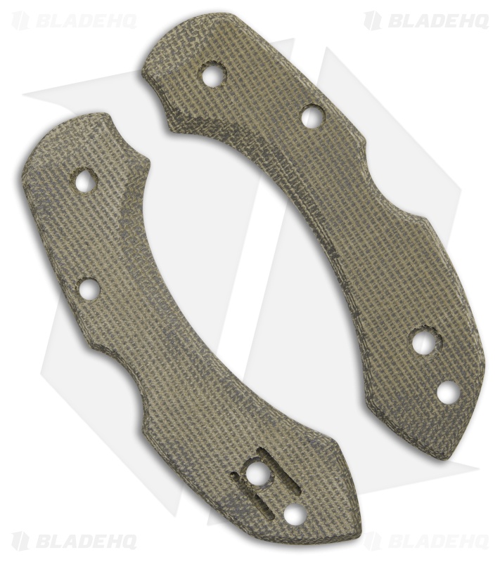 Flytanium Micarta Scales for Spyderco Dragonfly - Green Canvas
