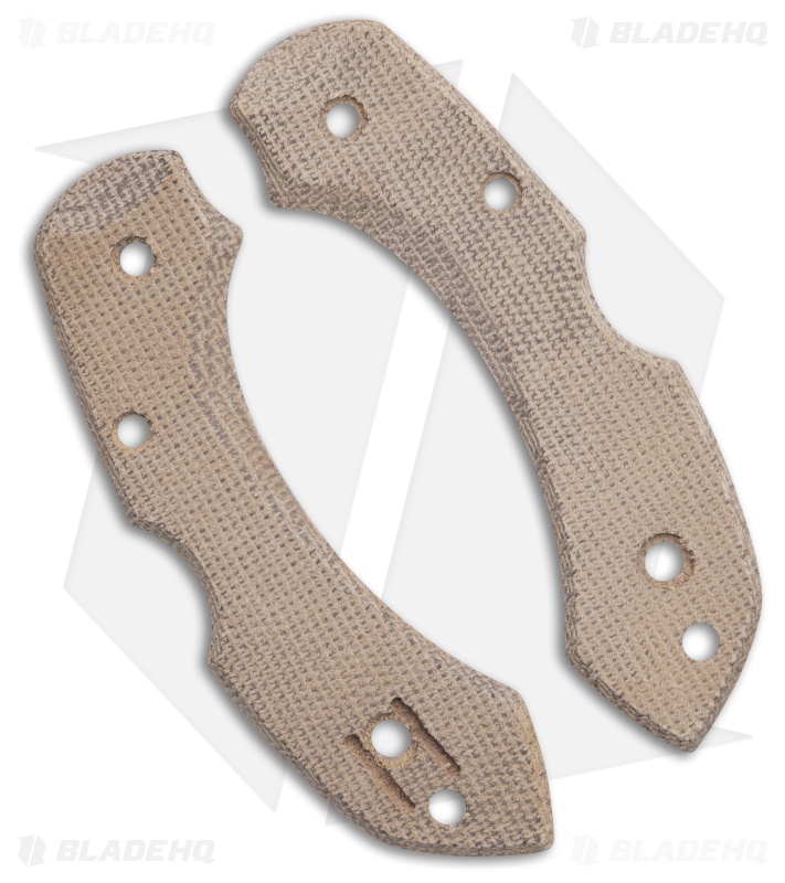 Flytanium Micarta Scales for Spyderco Dragonfly - Natural Canvas