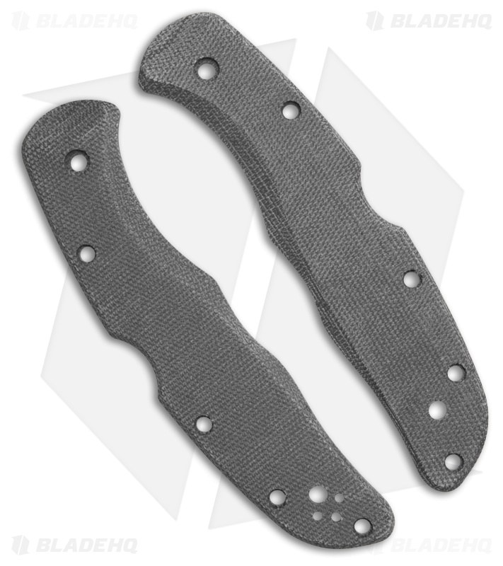 Flytanium Micarta Scales for Spyderco Endura - Black Canvas