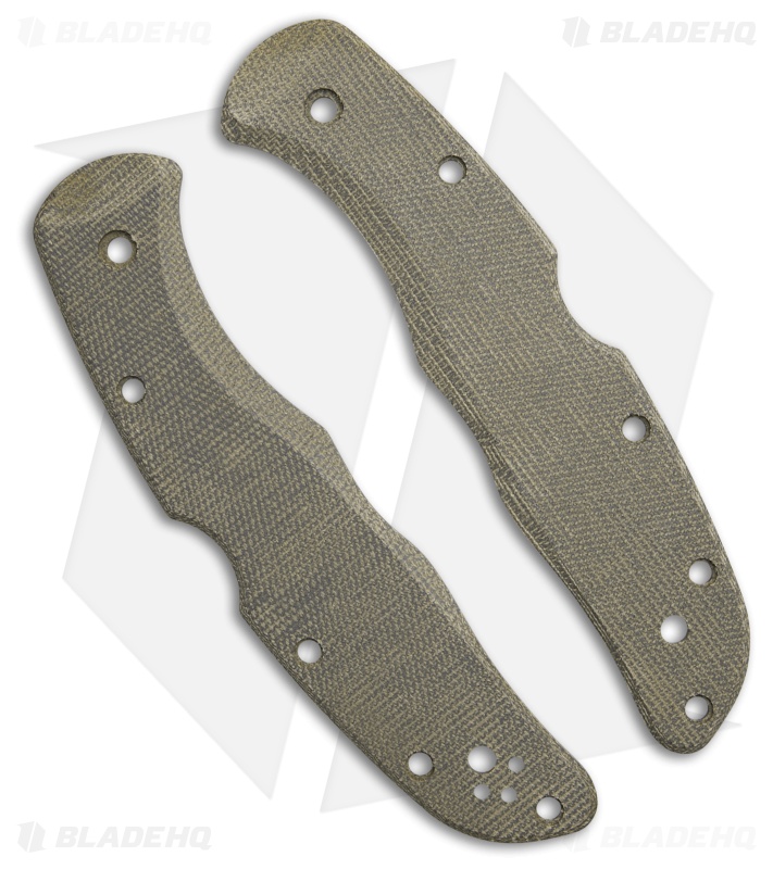 Flytanium Micarta Scales for Spyderco Endura - Green Canvas