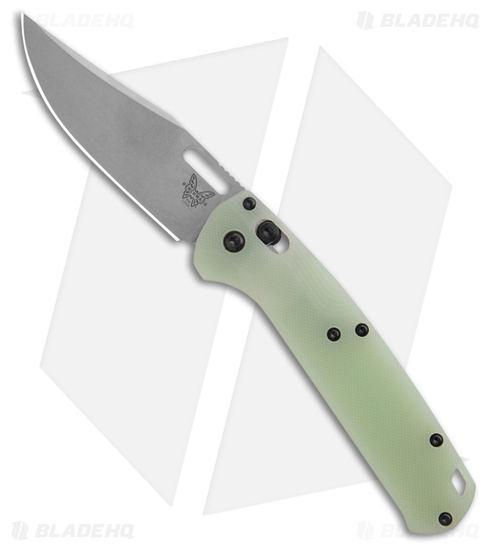 Flytanium Natural Jade G-10 Scales + Benchmade Taggedout