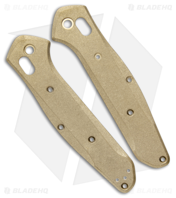 Flytanium Radar Handle Scales for Benchmade 940 Osborne Knives - SW Brass