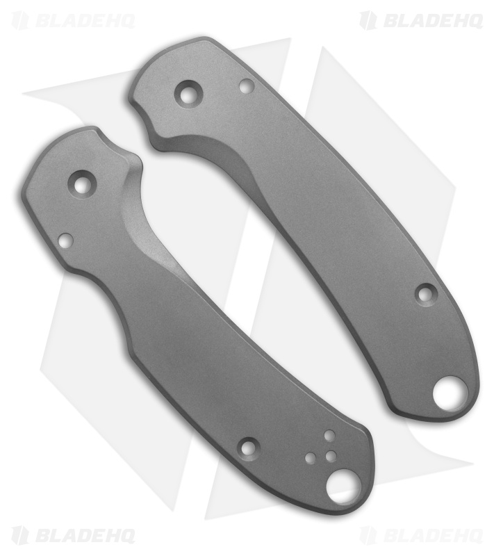 Flytanium Skinny Titanium Scales for Spyderco Para 3 - Blasted