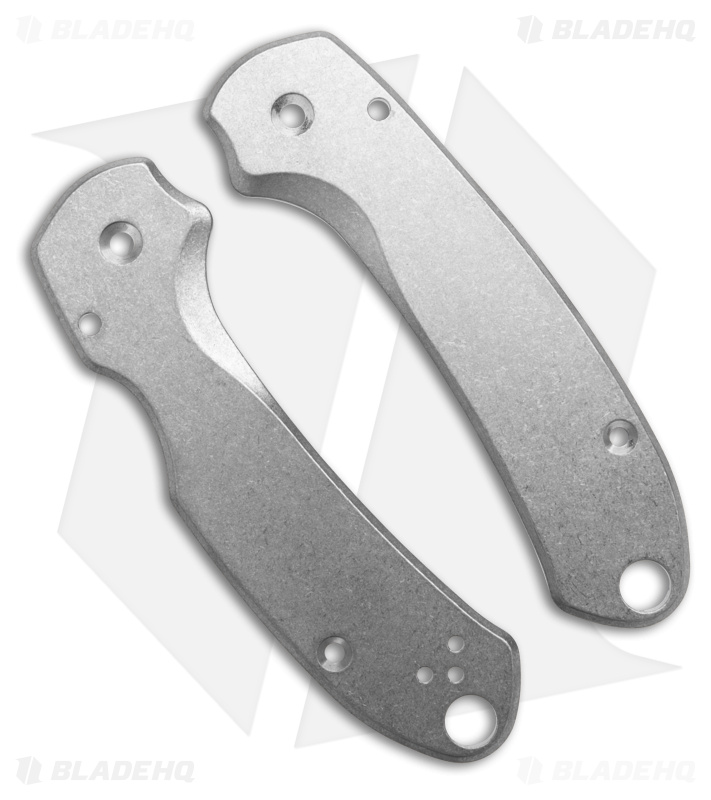 Flytanium Skinny Titanium Scales for Spyderco Para 3 - Stonewash