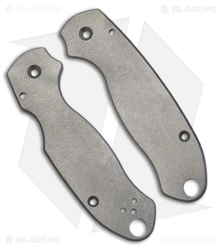 Flytanium Custom Classic Titanium Scales for Spyderco Para 3 Knife