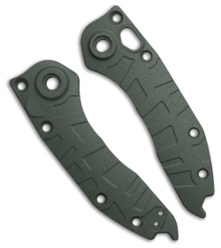 Lex Custom International Microtech Auto Stitch Scales - Charcoal Green