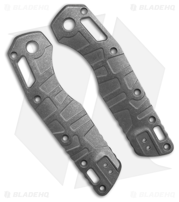 Lex Custom Microtech MSI V3 Ambi Clip Mount Scales - Stonewash Titanium 