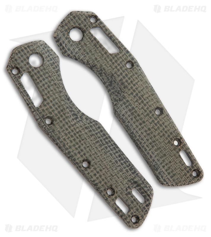 Ripp's Garage Tech Microtech MSI S/E RH Burlap Micarta Scales - Black