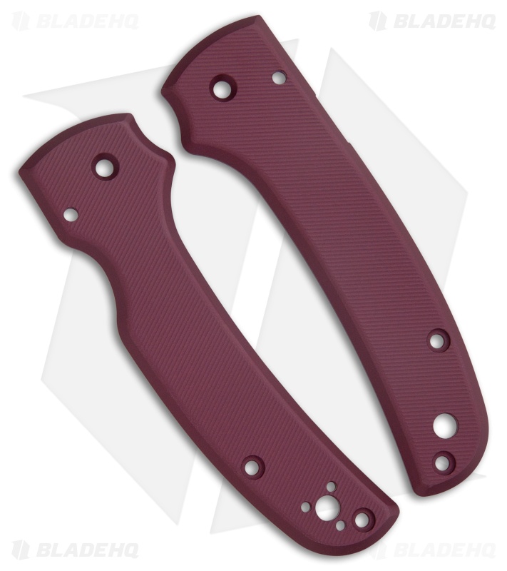 Ripp's Garage Tech Spyderco Shaman Skinny Angle Black Cherry Aluminum Scales