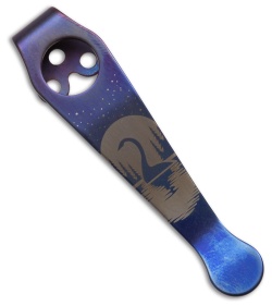 Lynch Northwest Titanium Spyderco Standard Pocket Clip - Nessie