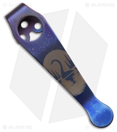 Lynch Northwest Titanium Spyderco Standard Pocket Clip - Nessie
