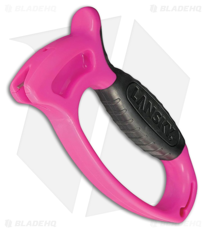 Lansky Deluxe Quick Edge Sharpener Pink Plastic/Black Rubber - Blade HQ